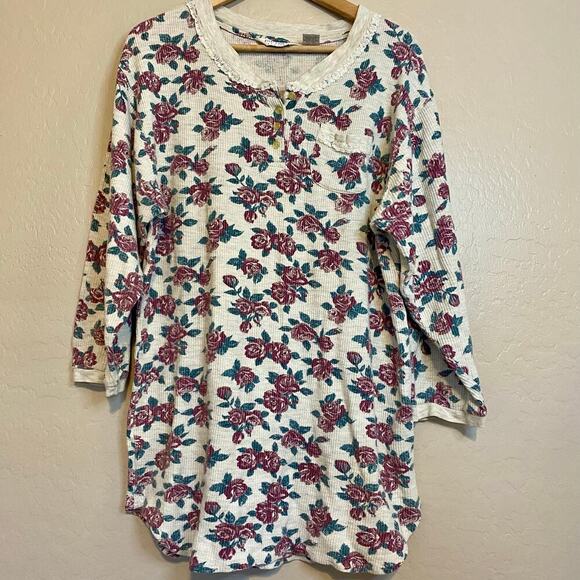 Partners Other - VTG Cotton Sleep Dress Floral Womens Size Medium Cottagecore Romantic Feminine